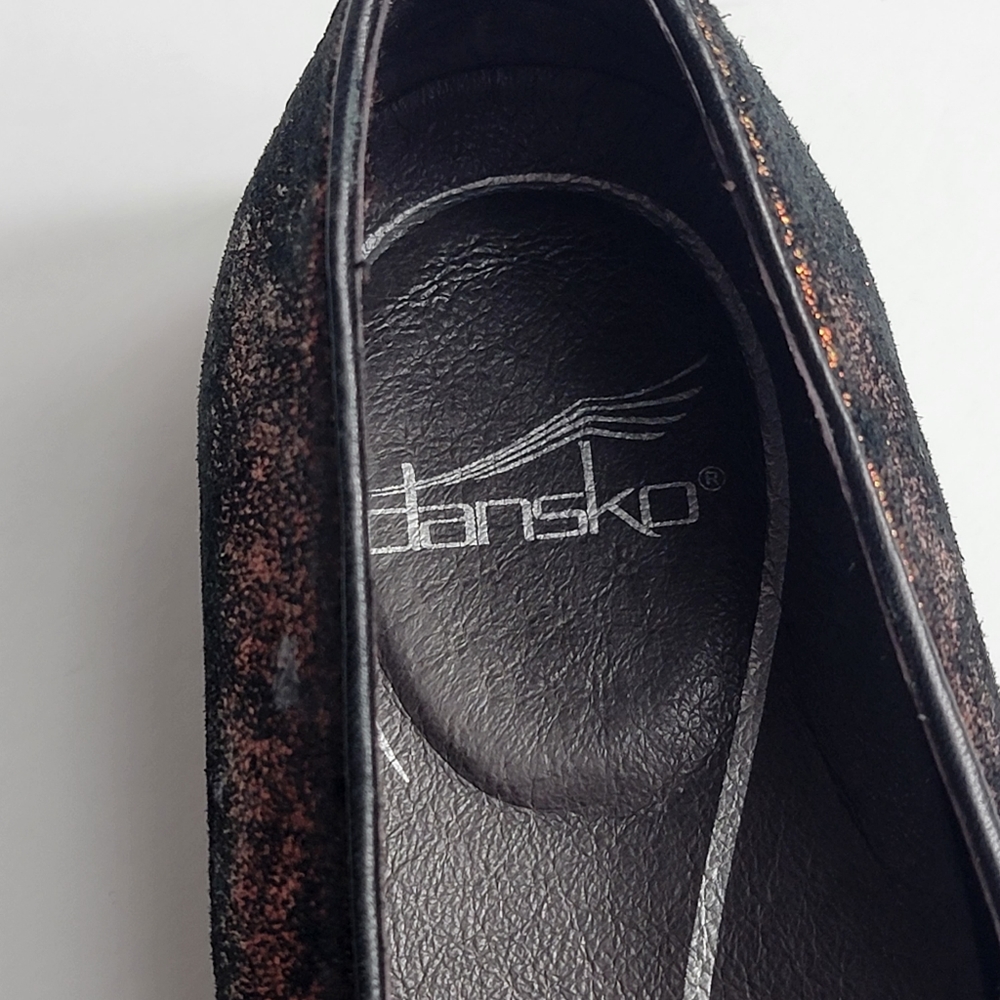 Dansko Olena Metallic Bronze Slip On Shoes - Picture 9 of 10